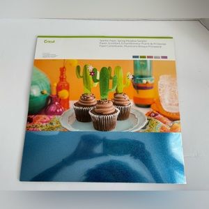 Cricut sparkle paper , spring meadow sampler
